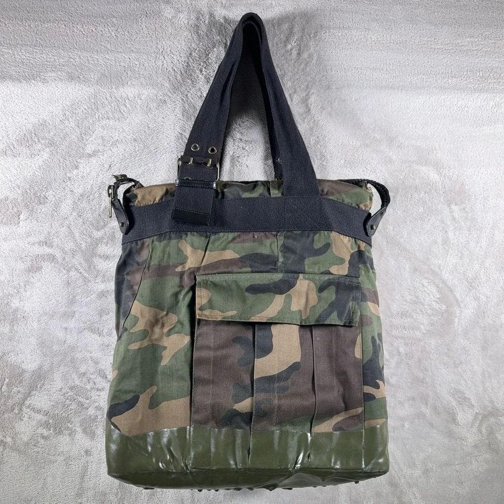 Vintage Dolce & Gabbana F/W 2004 Runway Camo Tote Bag Archive Military Rare